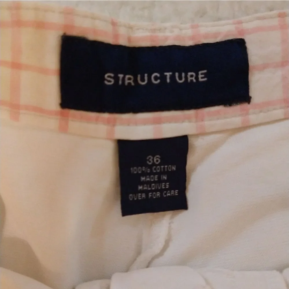 Structure White Khaki Shorts
